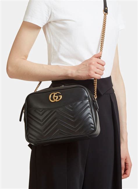 gucci camera bag black|gucci small shoulder bag black.